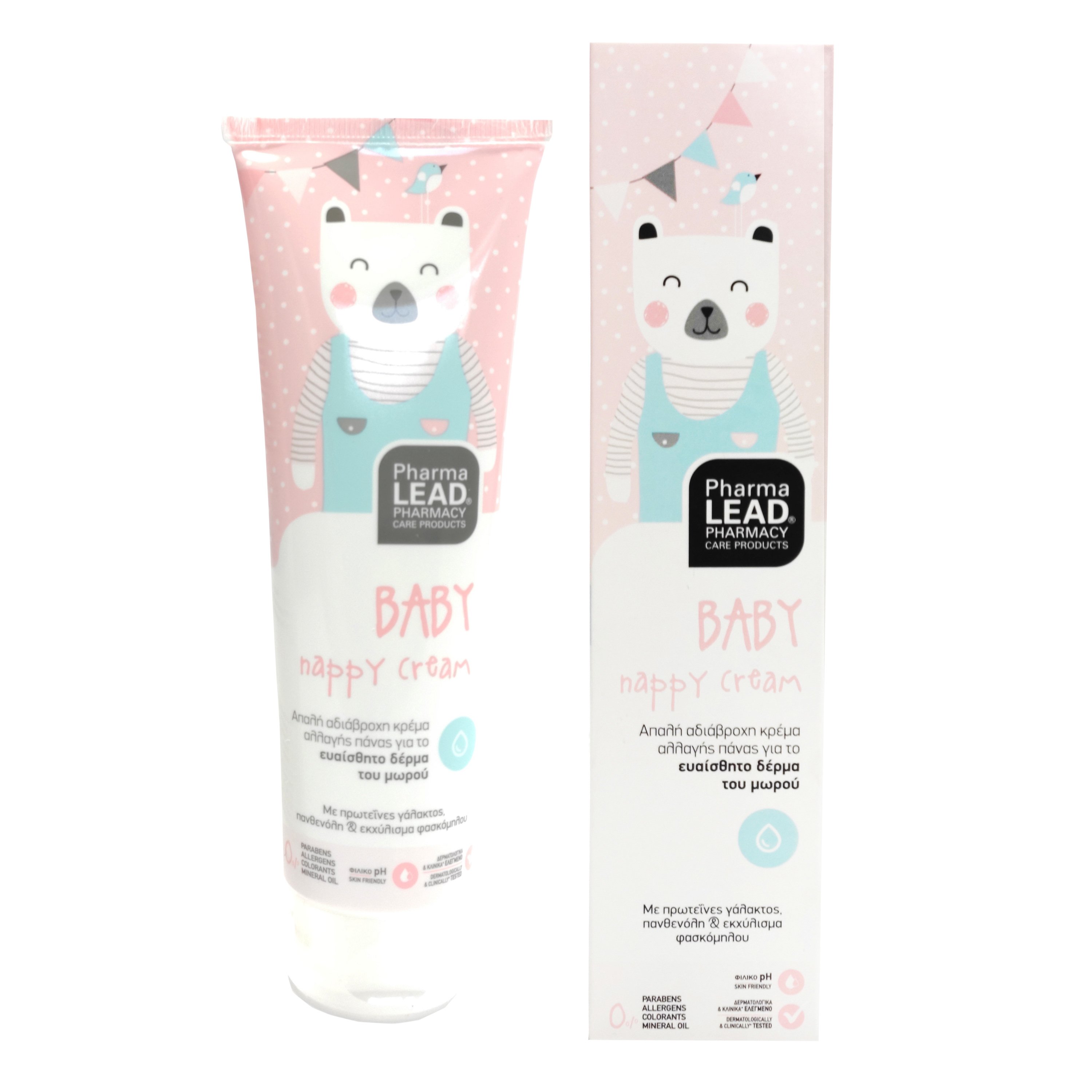 Pharmalead Baby Nappy Cream Απαλή Αδιάβροχη Κρέμα Αλλαγής Πάνας για το Ευαίσθητο Δέρμα του Μωρού 150ml