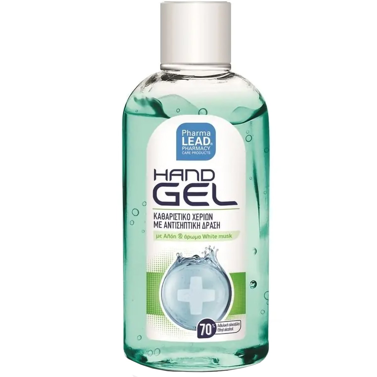 Pharmalead Hand Gel Καθαριστικό Gel Χεριών με Αλόη & Άρωμα White Musk για αντισηπτική Δράση με 70% Αιθυλική Αλκοόλη 80ml