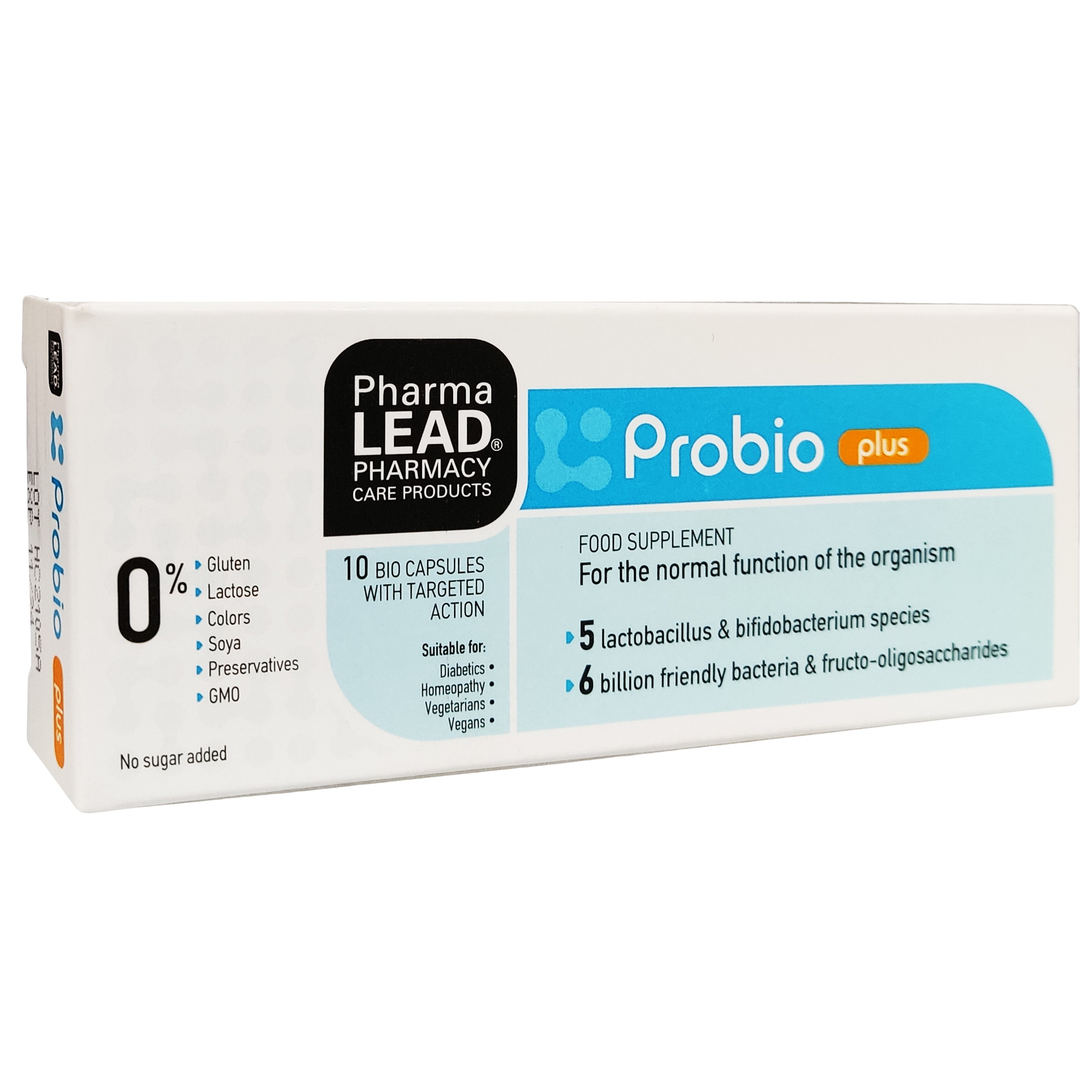 PharmaLead Probio Plus Συμπλήρωμα Διατροφής με Προβιοτικά για την Αποκατάσταση της Εντερικής Χλωρίδας 10 Caps