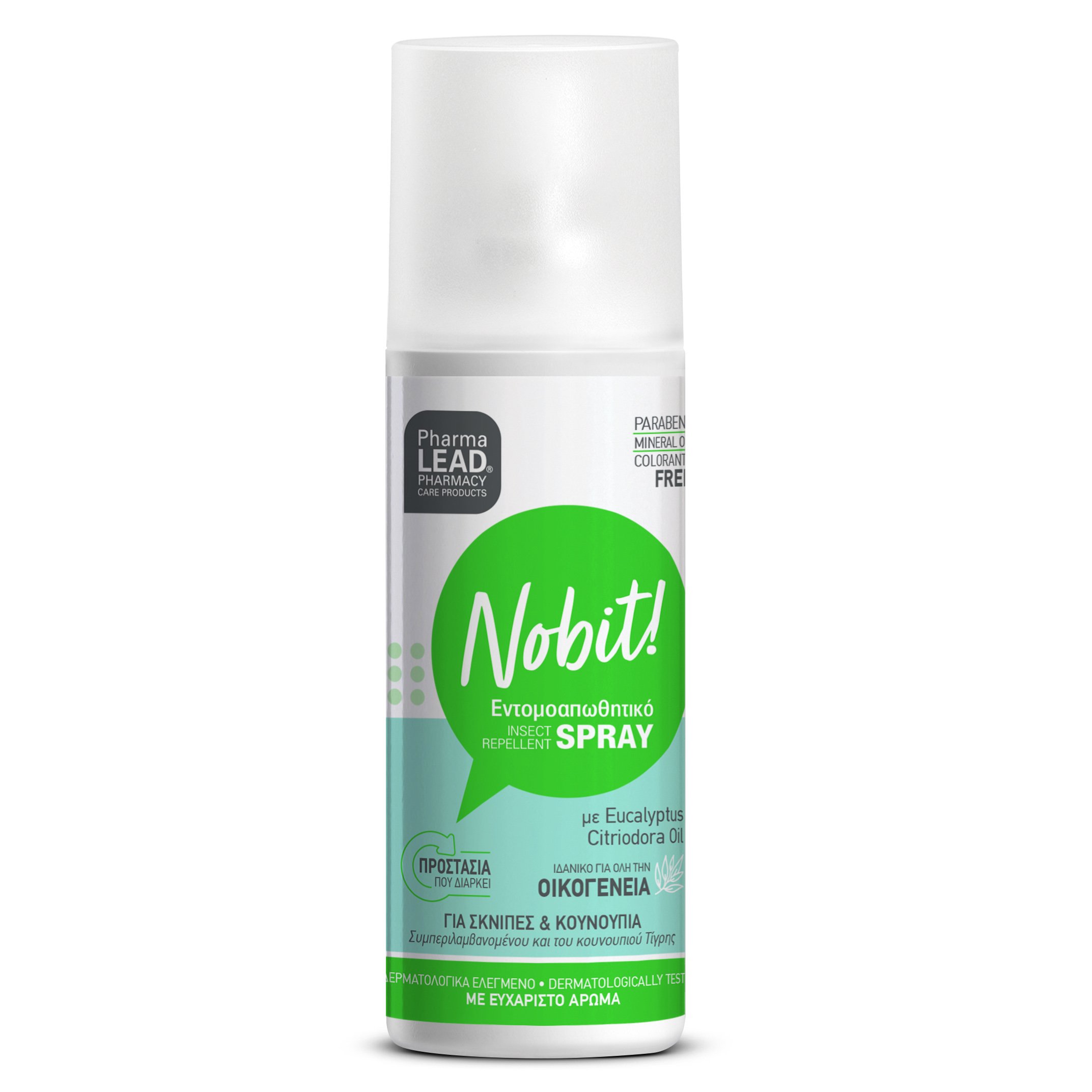 Pharmalead Nobit Insect Repellent Spray Εντομοαπωθητικό Spray για Σκνίπες & Κουνούπια με Λάδι Ευκαλύπτου & Σιτρονέλας 100ml