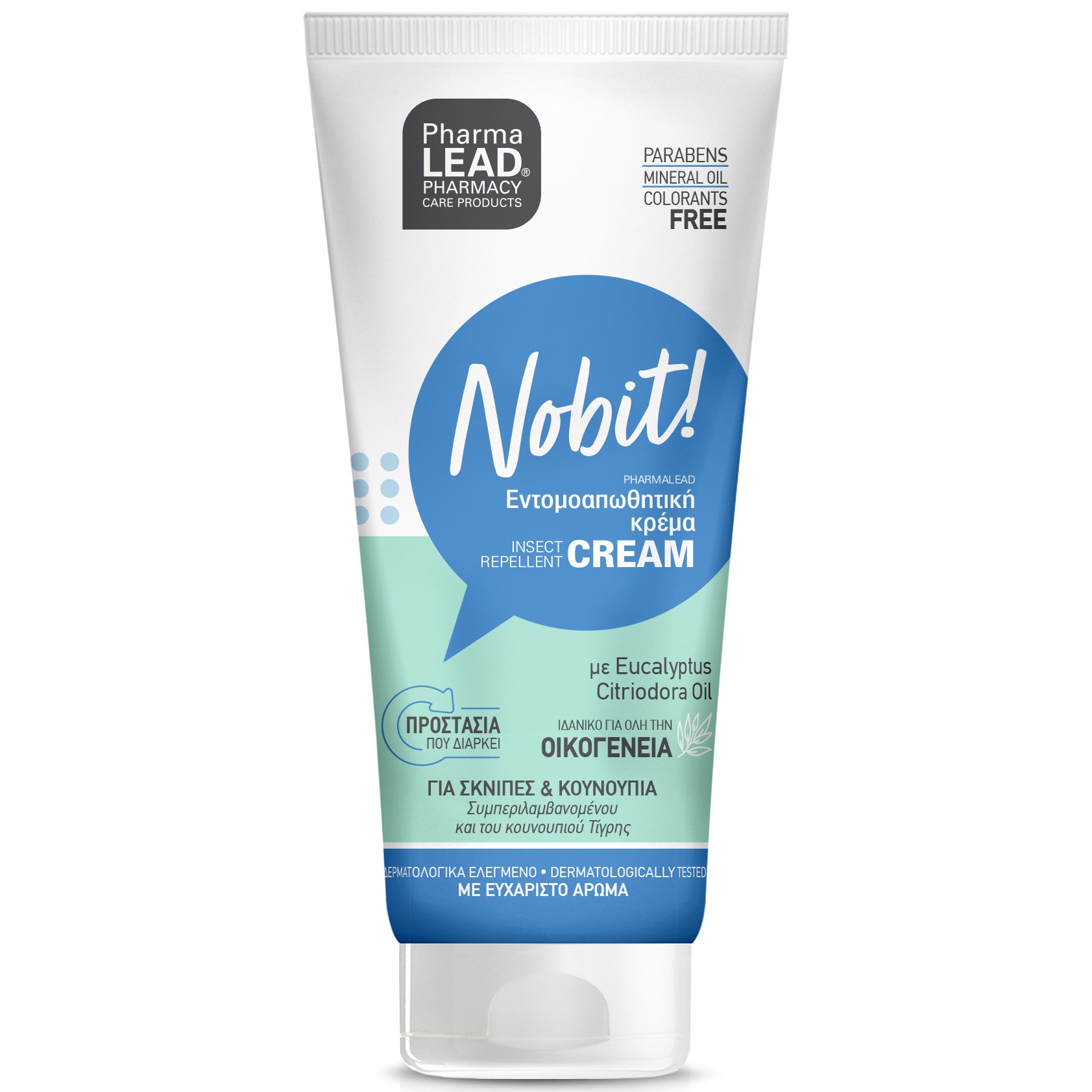 Pharmalead Nobit Insect Repellent Cream Εντομοαπωθητική Κρέμα για Σκνίπες & Κουνούπια με Λάδι Ευκαλύπτου & Σιτρονέλας 100ml
