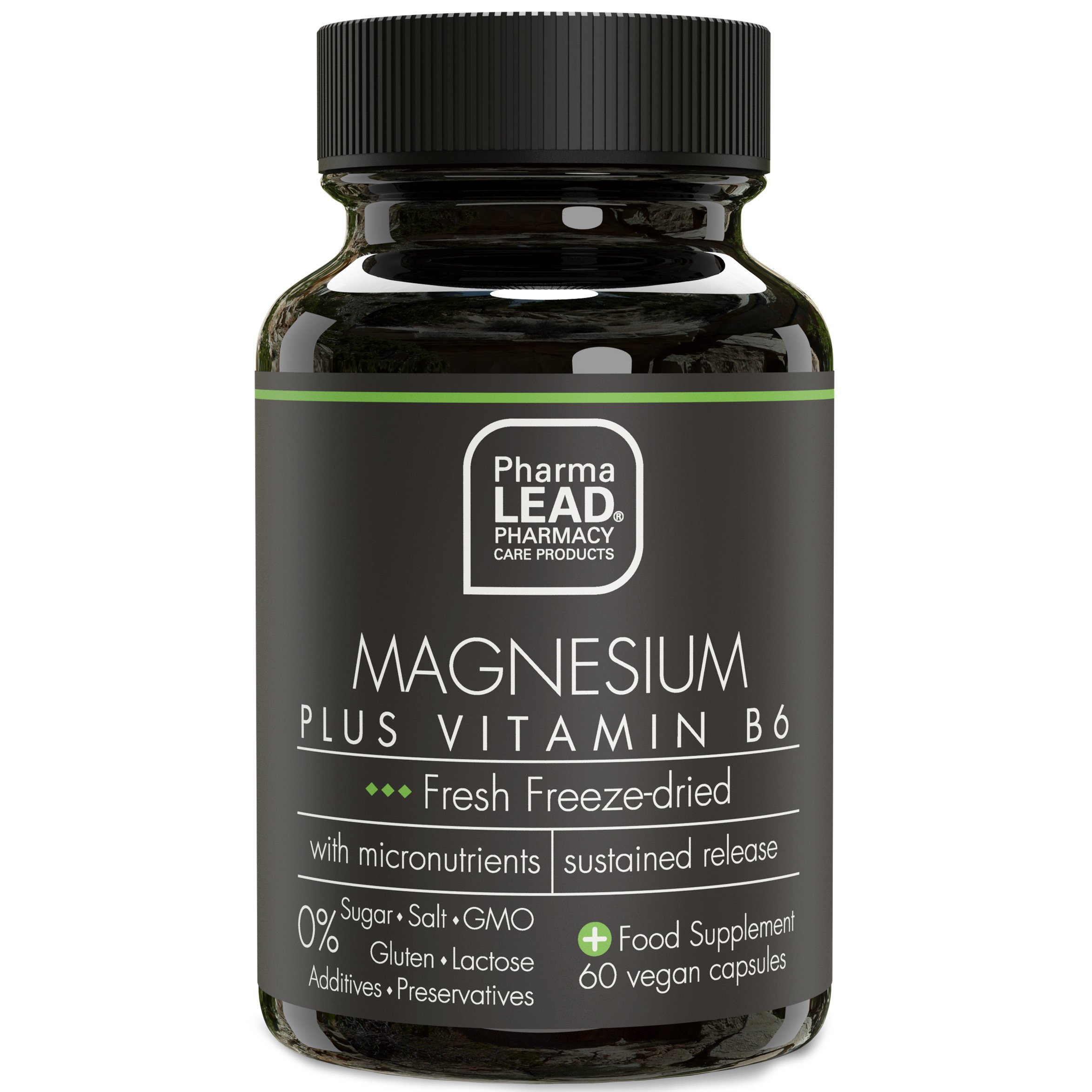 Pharmalead Black Range Magnesium Plus Vitamin B6 Συμπλήρωμα Διατροφής για την Ομαλή Λειτουργία Μυών & Νευρικού Συστήματος 60veg.caps