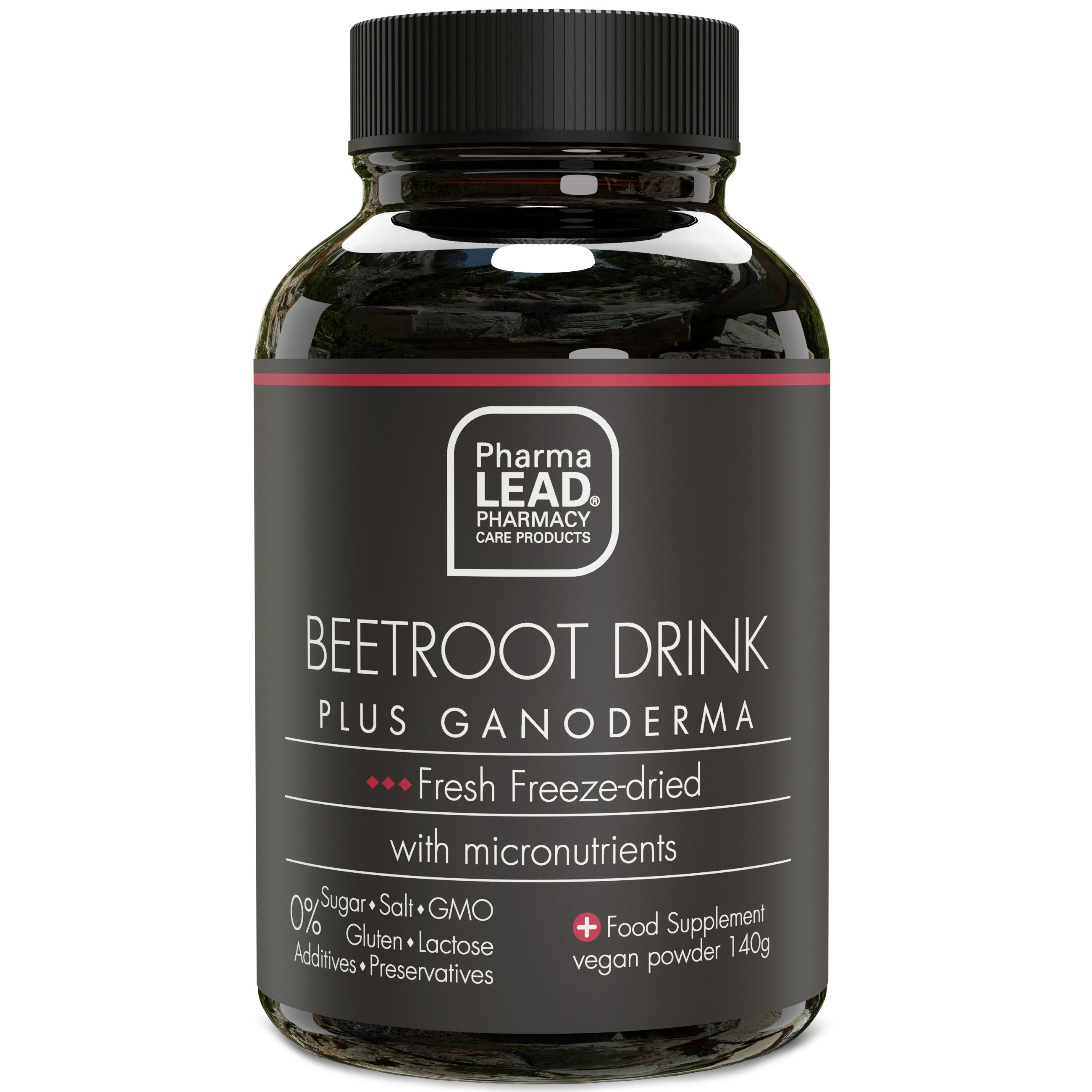 PharmaLead Pharmalead Black Range Beetroot Drink Plus Ganoderma Συμπλήρωμα Διατροφής σε Σκόνη με Παντζάρι για τη Βελτίωση της Αντοχής 140g