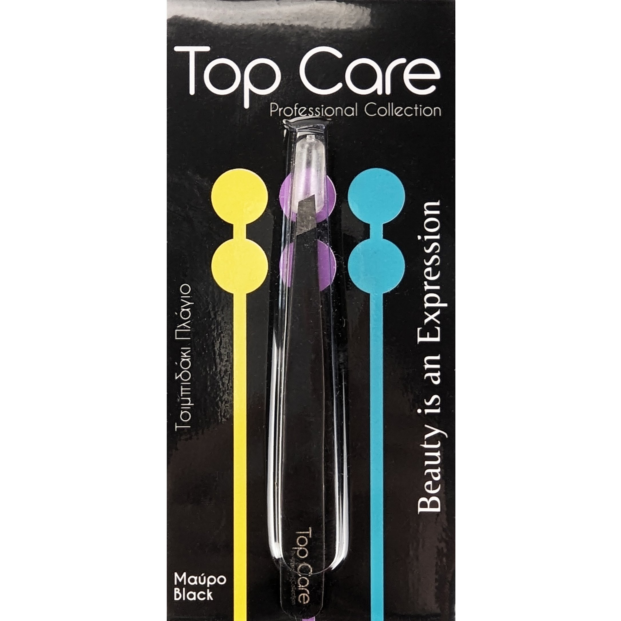 Top Care Side Tweezers Τσιμπιδάκι Πλάγιο 1 Τεμάχιο - Μαύρο