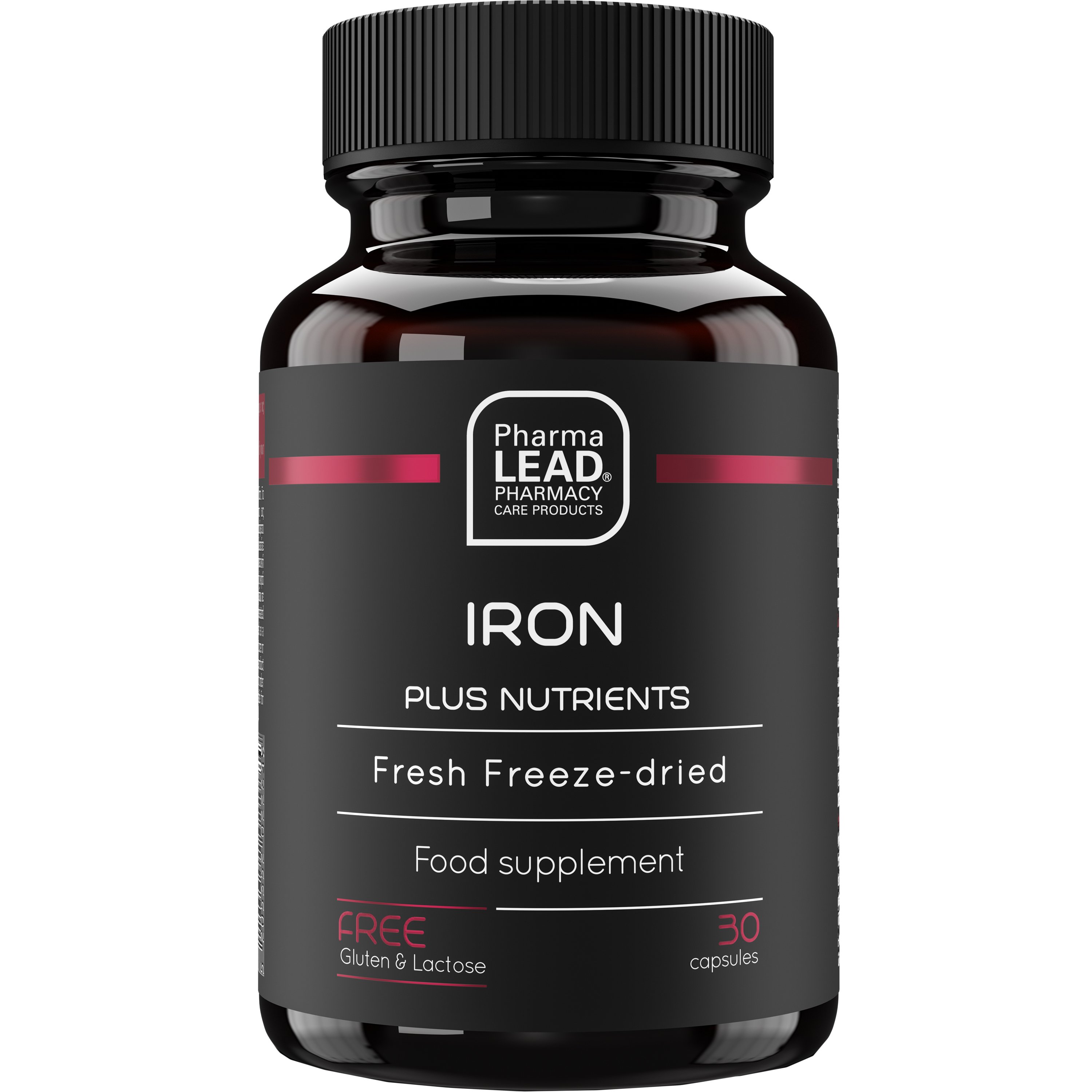 PharmaLead Pharmalead Black Range Iron Plus Nutrients Συμπλήρωμα Διατροφής Σιδήρου, Βιταμινών & Εκχυλίσματος Βοτάνων για το Φυσιολογικό Σχηματισμό Ερυθρών Αιμοσφαιρίων, Μείωση Κούρασης & Κόπωσης, Φυσιολογική Λειτουργία Ανοσοποιητικού 30caps