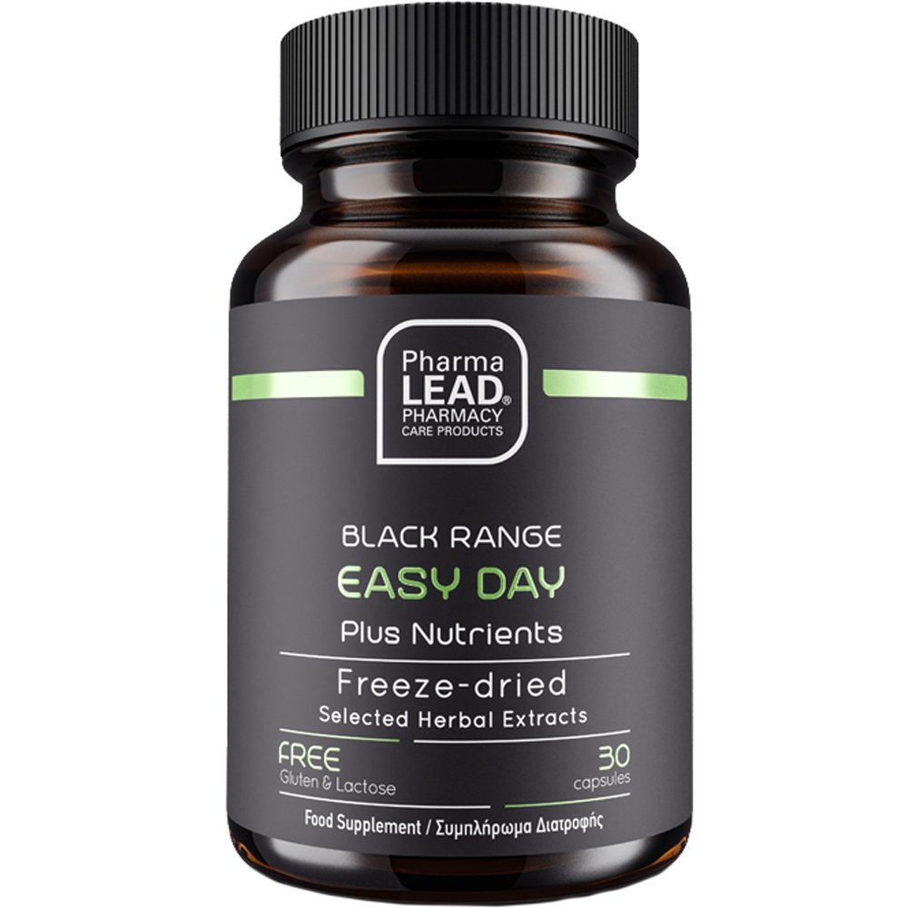 Pharmalead Black Range Easy Day Plus Nutrients Συμπλήρωμα Διατροφής για την Φυσιολογική Λειτουργία του Νευρικού Συστήματος & την Ομαλή Ψυχολογική Λειτουργία 30caps