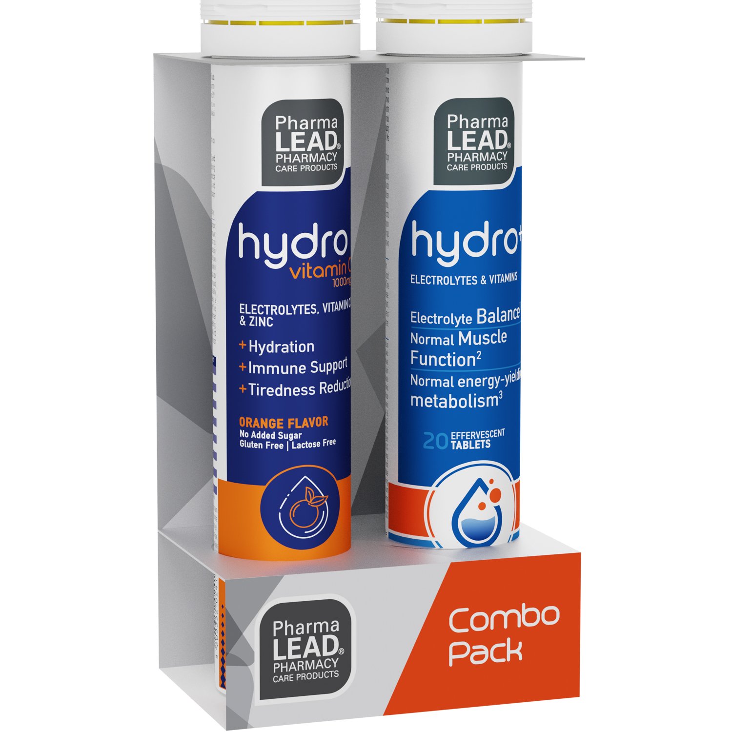 PharmaLead Pharmalead Promo Hydro Vitamin C 1000mg Orange 20 Effer.tabs & Hydro+ Electrolytes & Vitamins Lemon 20 Effer.tabs
