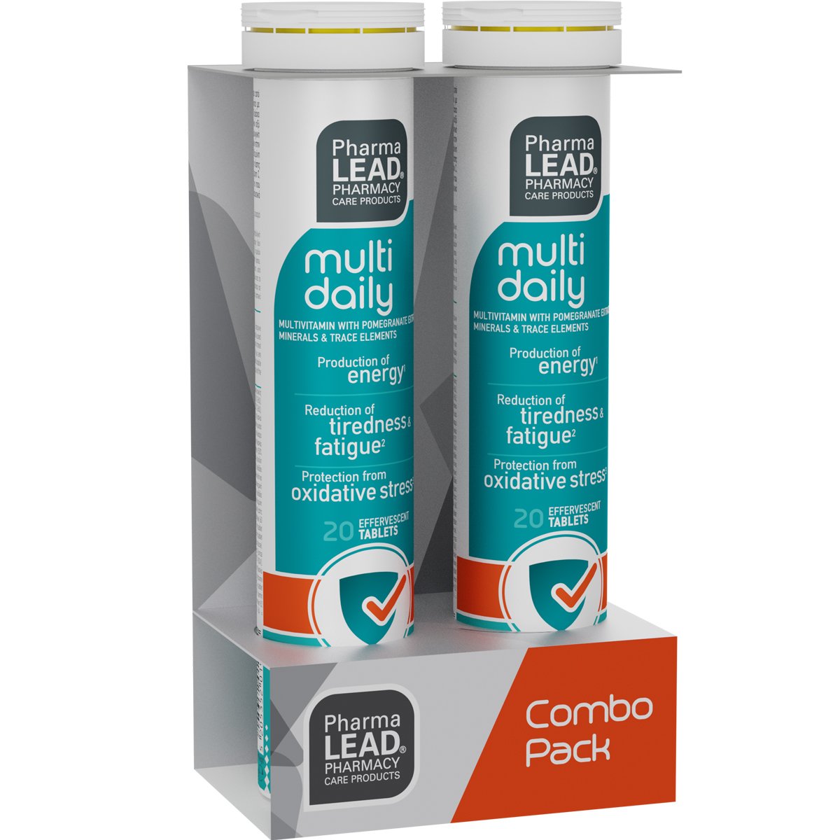 PharmaLead Pharmalead Promo Multi Daily Orange Συμπλήρωμα Διατροφής Βιταμινών, Μετάλλων & Εκχυλίσματος Ροδιού για Ενέργεια, Κατά της Κούρασης & Κόπωσης με Αντιοξειδωτικές Ιδιότητες με Γεύση Πορτοκάλι 40 Effer.tabs (2x20 Effer.tabs)