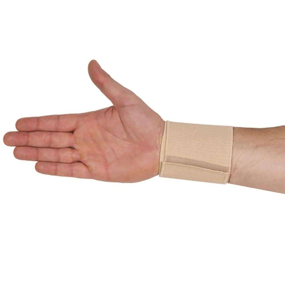 Adco Elastic Wrist Double Wrap Κωδ 03203 Beige Small (10-13) Περικάρπιο Ενισχυμένο Διπλής Περιέλιξης με Δέστρα Μικρού Μεγέθους σε Μπεζ Χρώμα 1 Τεμάχιο