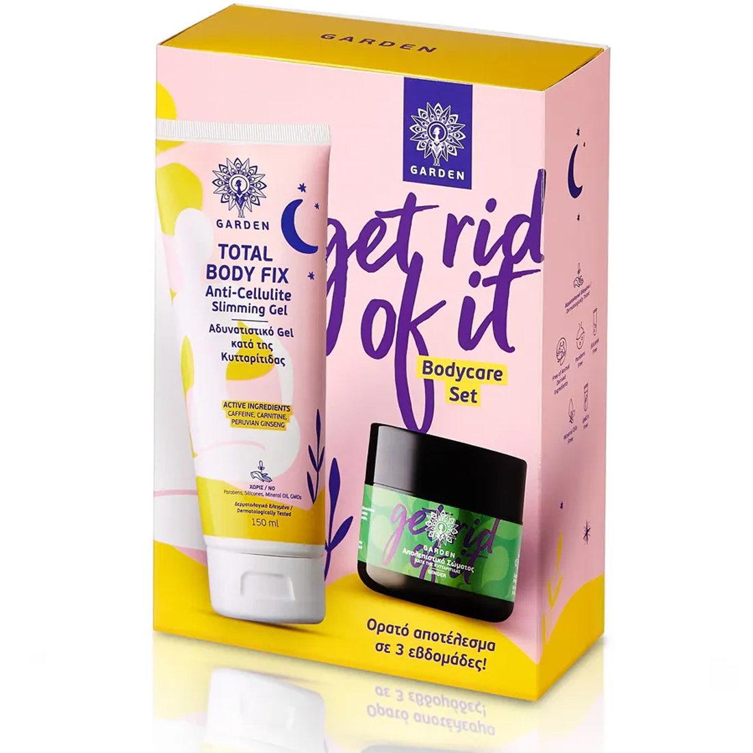 Garden Πακέτο Προσφοράς Get Rid of it Bodycare Set Total Body Fix Anti-Cellulite Slimming Gel 150ml & Δώρο Body Scrub Ginger Anti Cellulite 50ml