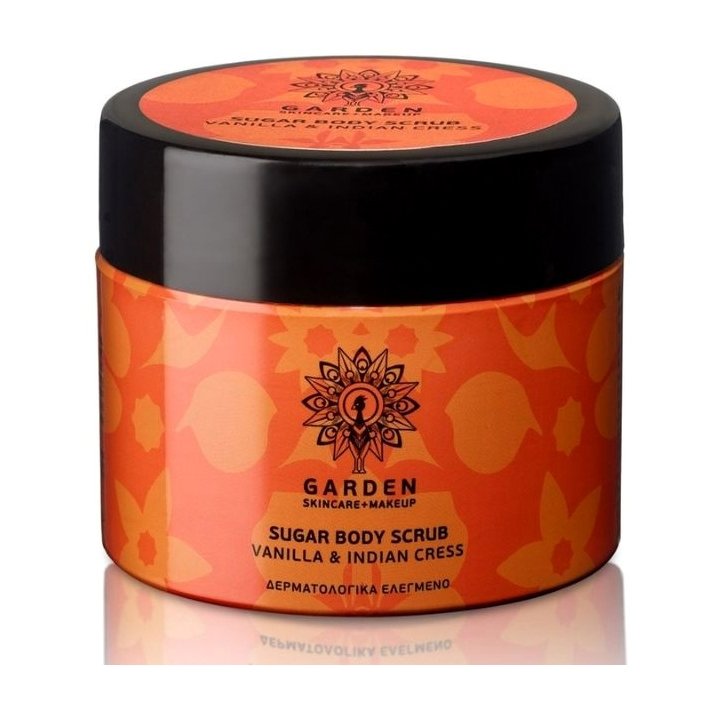 Garden of Panthenols Sugar Body Scrub Vanilla & Indian Cress Απολεπιστικό Σώματος με Κόκκους Φυσικών Κρυστάλλων Ζάχαρης 200ml