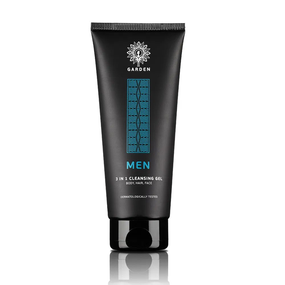 Garden Men 3 in 1 Cleansing Gel for Body, Hair & Face Τζελ Καθαρισμού Καθημερινής Χρήσης για Πρόσωπο, Σώμα & Μαλλιά 200ml