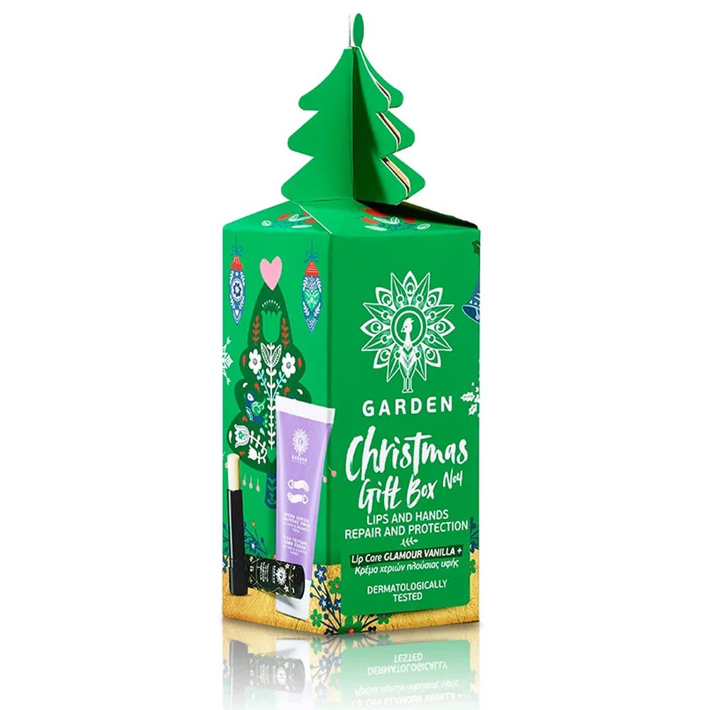 Garden Christmas Gift Box No4 Πακέτο Προσφοράς Lip Balm Glamour Vanilla Spf15, 5.2gr & Rich Texture Hand Cream 30ml