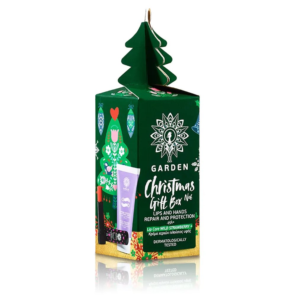 Garden Christmas Gift Box No6 Πακέτο Προσφοράς Lip Balm Wild Strawberry Spf15, 5.2gr & Rich Texture Hand Cream 30ml
