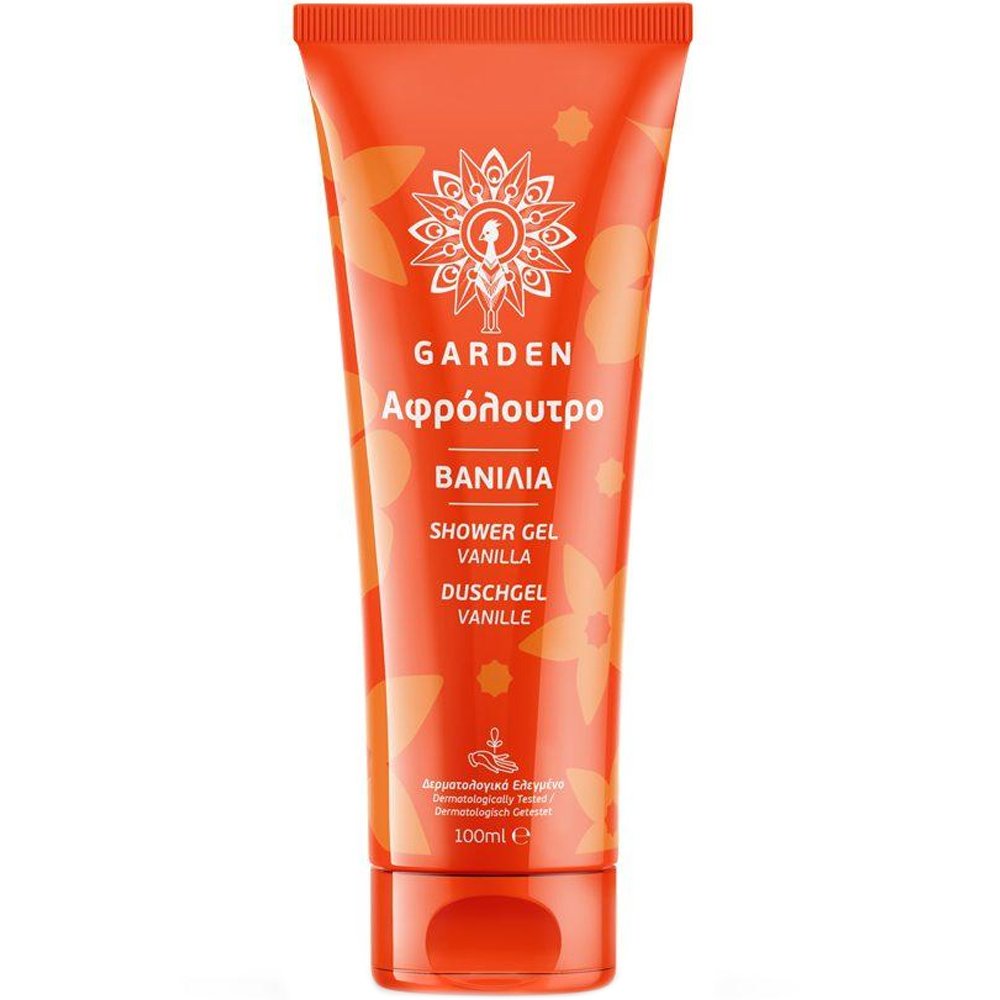 Garden Shower Gel Vanilla Ενυδατικό Αφρόλουτρο Σώματος με Άρωμα Βανίλια Travel Size 100ml