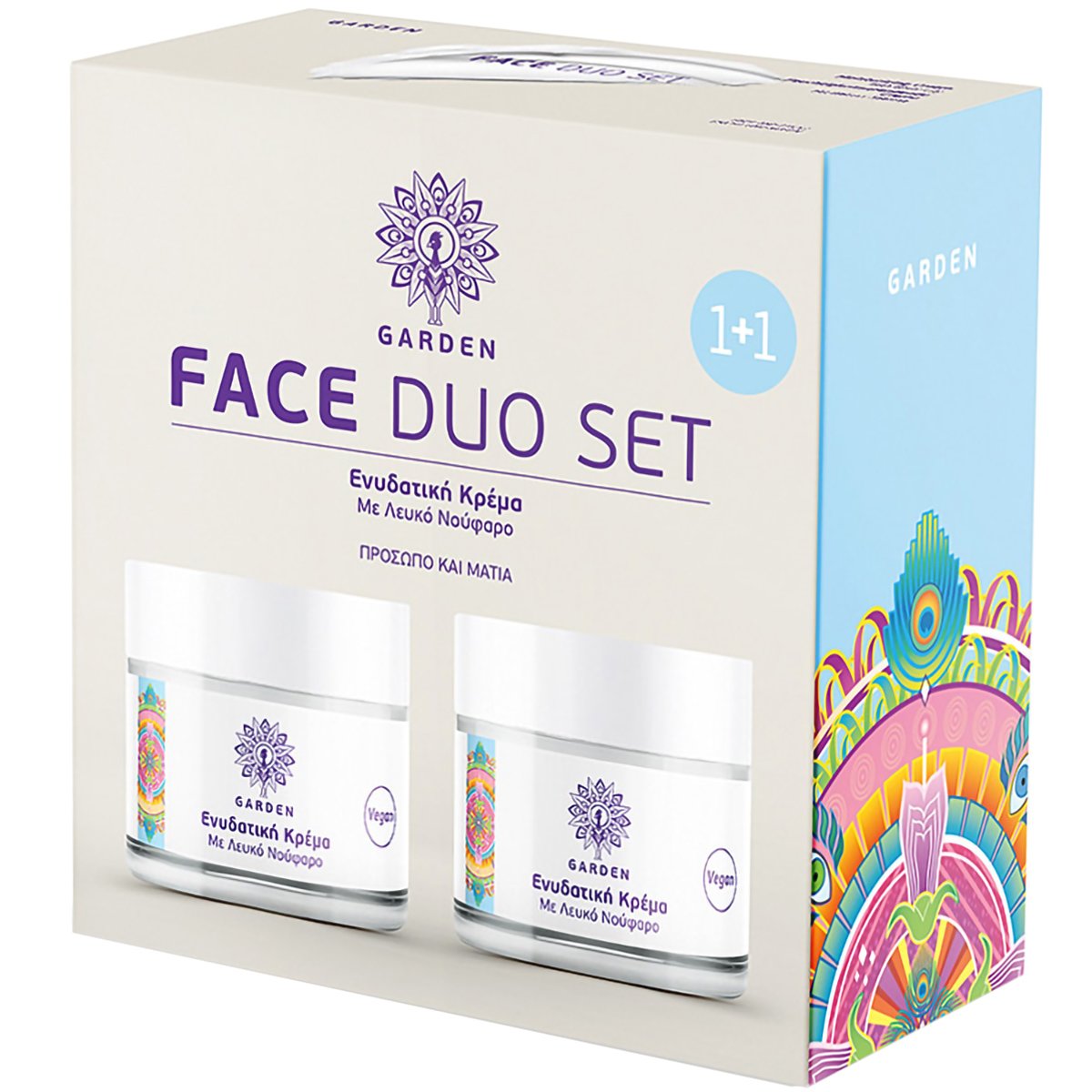 Garden Πακέτο Προσφοράς Moisturizing Cream with White Lily for Face & Eyes 24ωρη Ενυδατική Κρέμα-Gel Ανάλαφρης Υφής με Λευκό Νούφαρο για Πρόσωπο & Μάτια 2x50ml