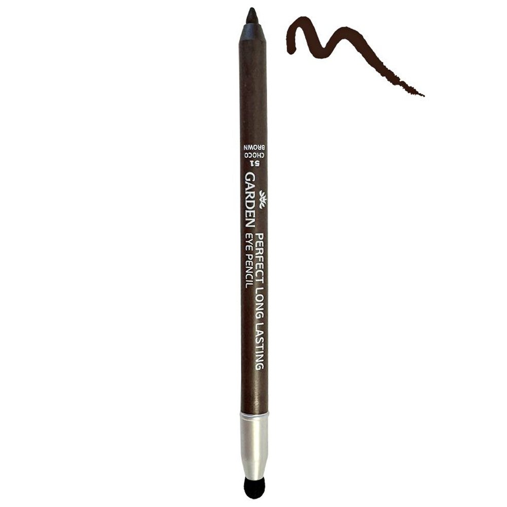 Garden Garden Perfect Long Lasting Eye Pencil Αδιάβροχο Μολύβι Ματιών µε Ενσωματωμένο Σφουγγαράκι Σβησίματος 1.25g - 51 Choco Brown