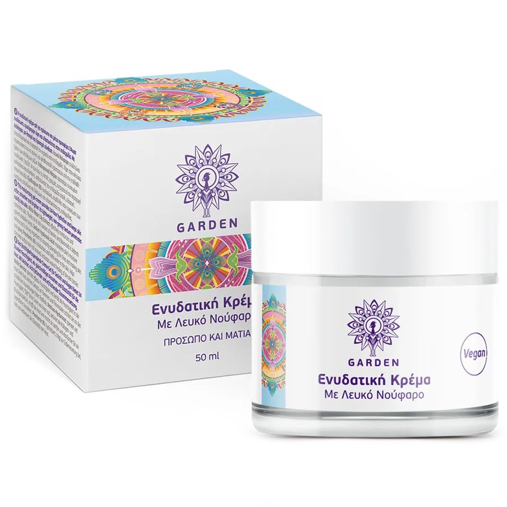 Garden Moisturizing Cream with White Lily for Face & Eyes 24ωρη Ενυδατική Κρέμα- Gel Ανάλαφρης Υφής με Λευκό Νούφαρο για Πρόσωπο & Μάτια 50ml