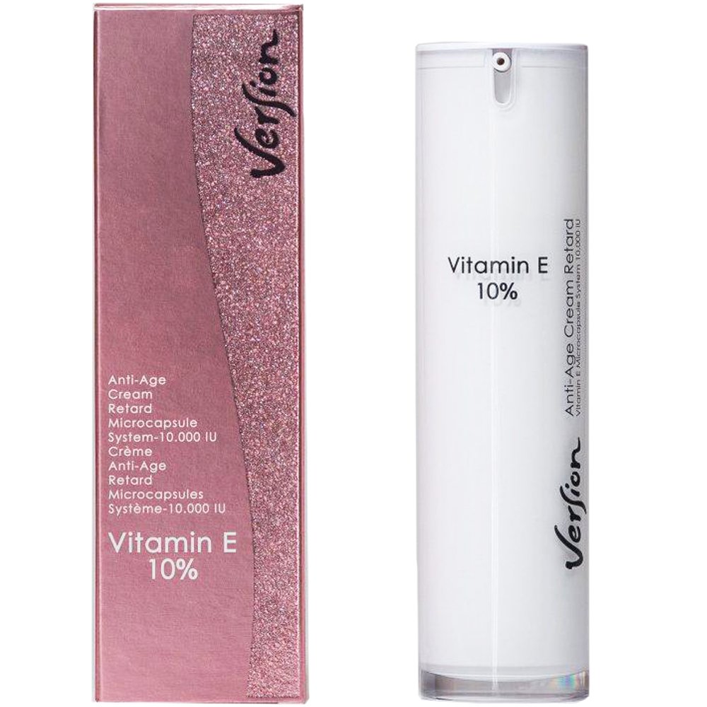 Version Version Vitamin E 10% Anti Age Cream Αντιγηραντική Κρέμα Προσώπου, Λαιμού για Ανάπλαση & Ενυδάτωση με Βιταμίνη Ε 10%, μέχρι & 24 Ώρες 50ml