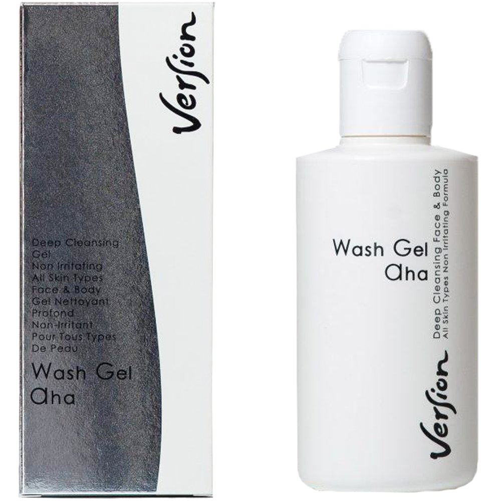 Version Wash Gel Aha Gel για Βαθύ Καθαρισμό Προσώπου Σώματος με 10% ΑΗΑ για Όλους τους Τύπους Δέρματος 200ml