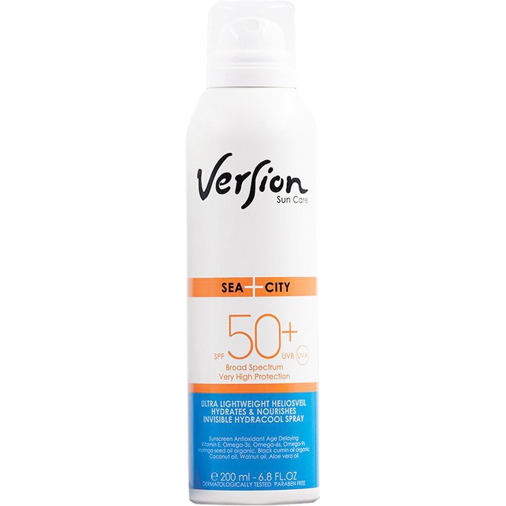 Version Version Sea City Invisible Hydracool Spray Spf50+ Αόρατο Σπρέι Προσώπου Πολύ Υψηλής Προστασίας με Ισχυρή Αντιοξειδωτική Δράση 200ml