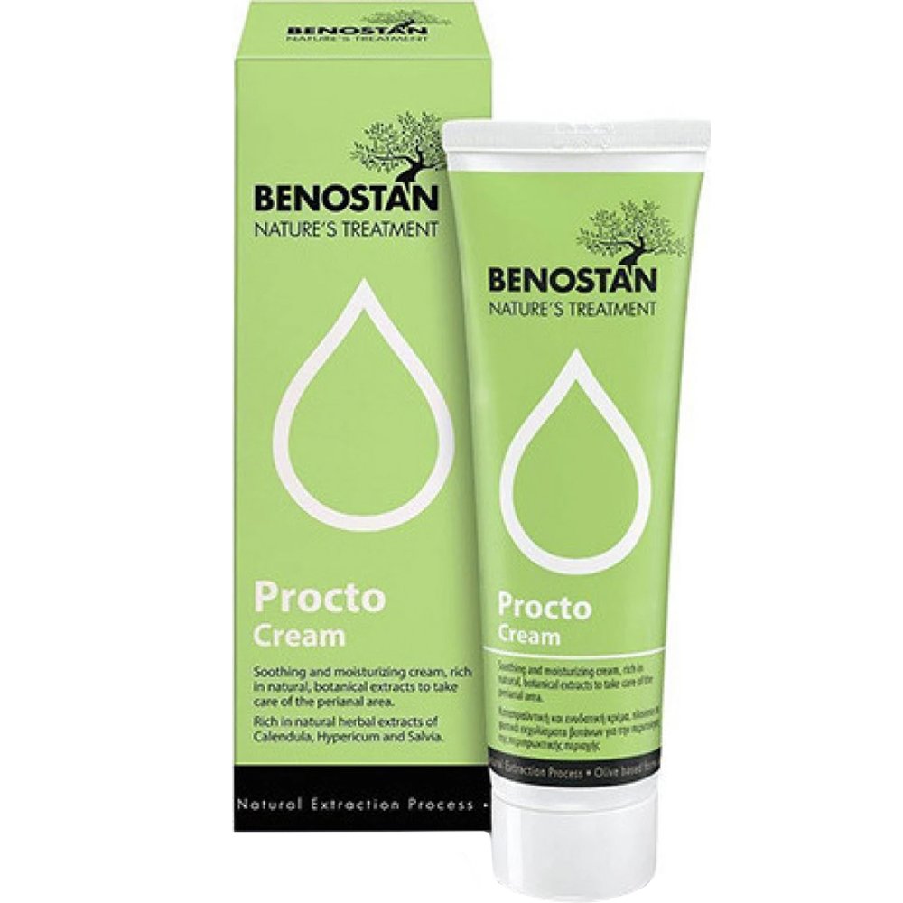 Total Health Solutions Benostan Procto Soothing & Moisturizing Cream Καταπραϋντική & Ενυδατική Κρέμα με Εκχυλίσματα Βοτάνων για την Περιποίηση της Περιπρωκτικής Περιοχής 28gr