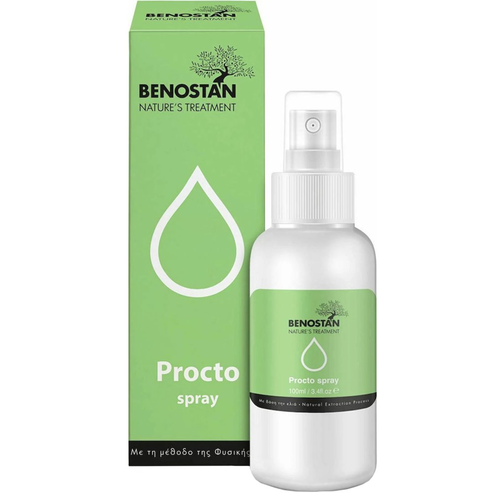 Total Health Solutions Benostan Procto Spray Καταπραϋντικό & Ενυδατικό Spray με Εκχυλίσματα Βοτάνων για την Περιποίηση της Περιπρωκτικής Περιοχής 100ml