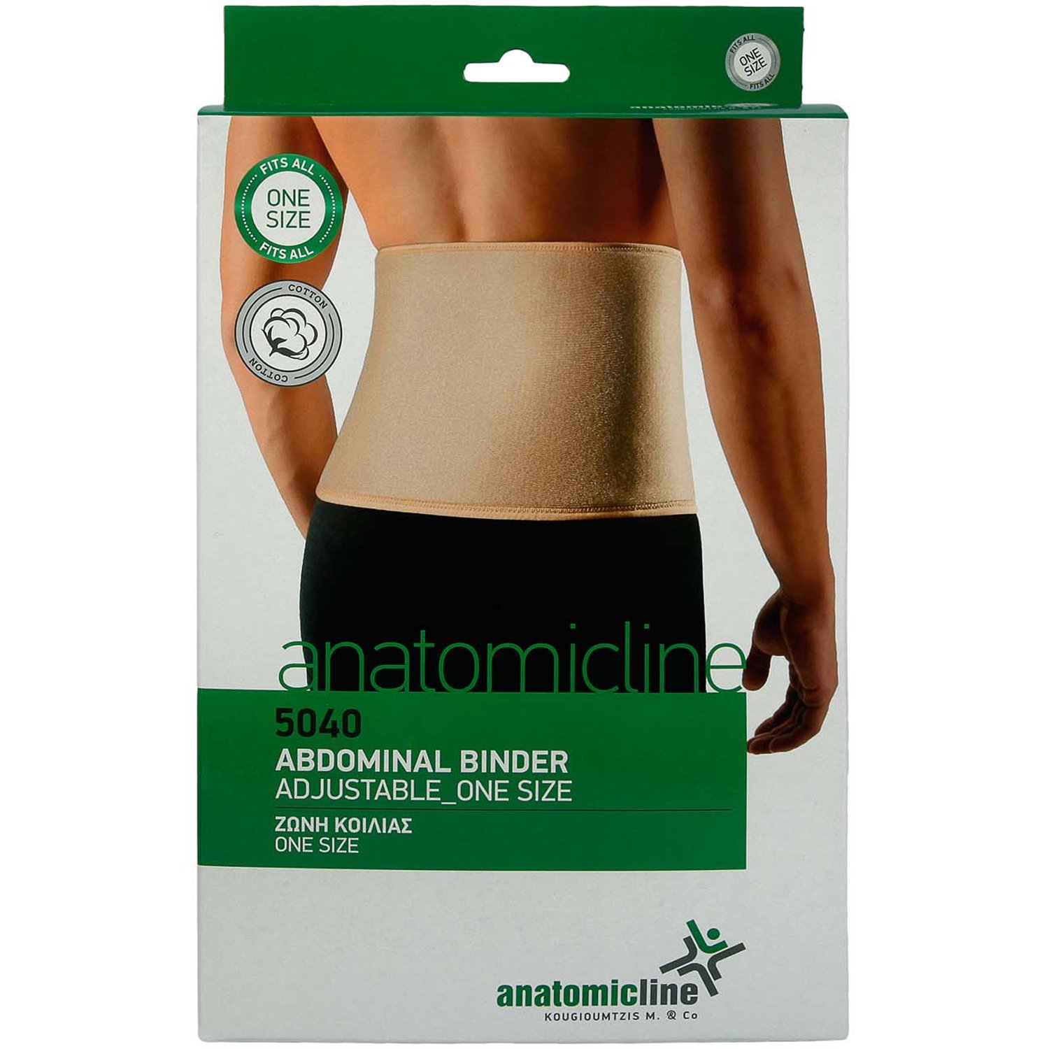 Anatomic Line 5040 Abdominal Binder One Size Μετεγχειρητική Ζώνη Κοιλιάς σε Μπεζ Χρώμα 1 Τεμάχιο