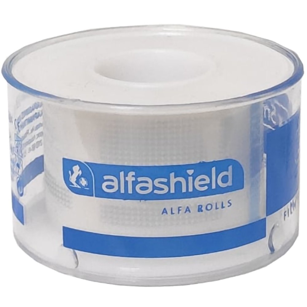 AlfaShield Alfa Film Medical Tape Rolls Αυτοκόλλητη Ταινία Στερέωσης Επιθεμάτων & Επιδέσμων Διάφανο 1 Τεμάχιο – 5m x 2.5cm