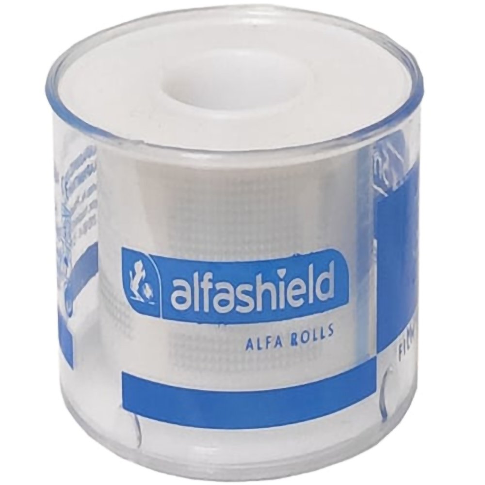 AlfaShield Alfa Film Medical Tape Rolls Αυτοκόλλητη Ταινία Στερέωσης Επιθεμάτων & Επιδέσμων Διάφανο 1 Τεμάχιο – 5m x 5cm