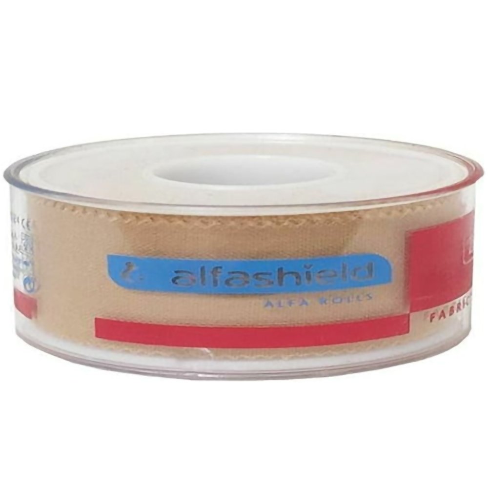 AlfaShield Alfa Plast Fabric Medical Tape Rolls Αυτοκόλλητη, Υφασμάτινη Tαινία Ισχυρής Στερέωσης Επιθεμάτων & Επιδέσμων Μπεζ 1 Τεμάχιο – 5m x 1.25cm