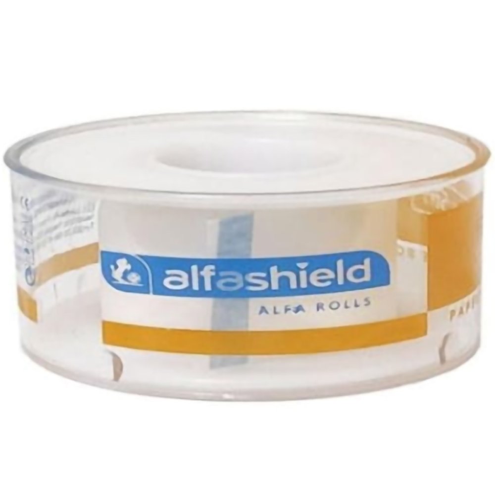 AlfaShield Alfa Pore Paper Medical Tape Rolls Χάρτινη, Αυτοκόλλητη Ταινία Στερέωσης Επιθεμάτων & Επιδέσμων Λευκό 1 Τεμάχιο – 5m x 1.25cm