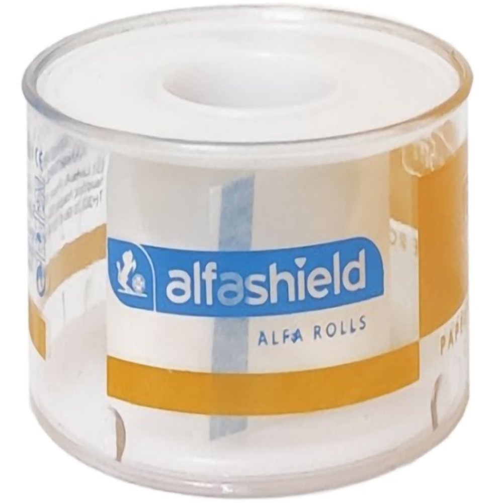 AlfaShield Alfa Pore Paper Medical Tape Rolls Χάρτινη, Αυτοκόλλητη Ταινία Στερέωσης Επιθεμάτων & Επιδέσμων Λευκό 1 Τεμάχιο – 5m x 5cm