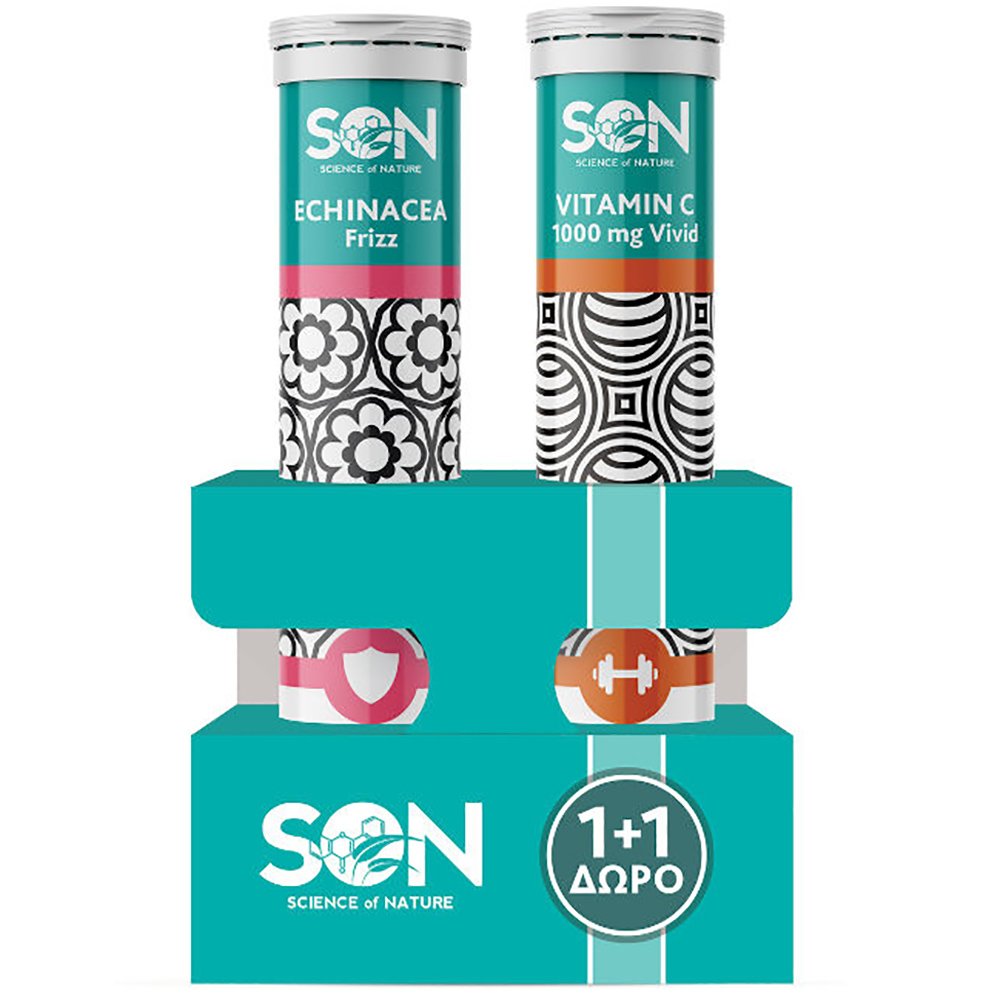 Son Πακέτο Προσφοράς Echinacea Frizz 20 Effer.tabs & Δώρο Vitamin C 1000mg Vivid 20 Effer.tabs