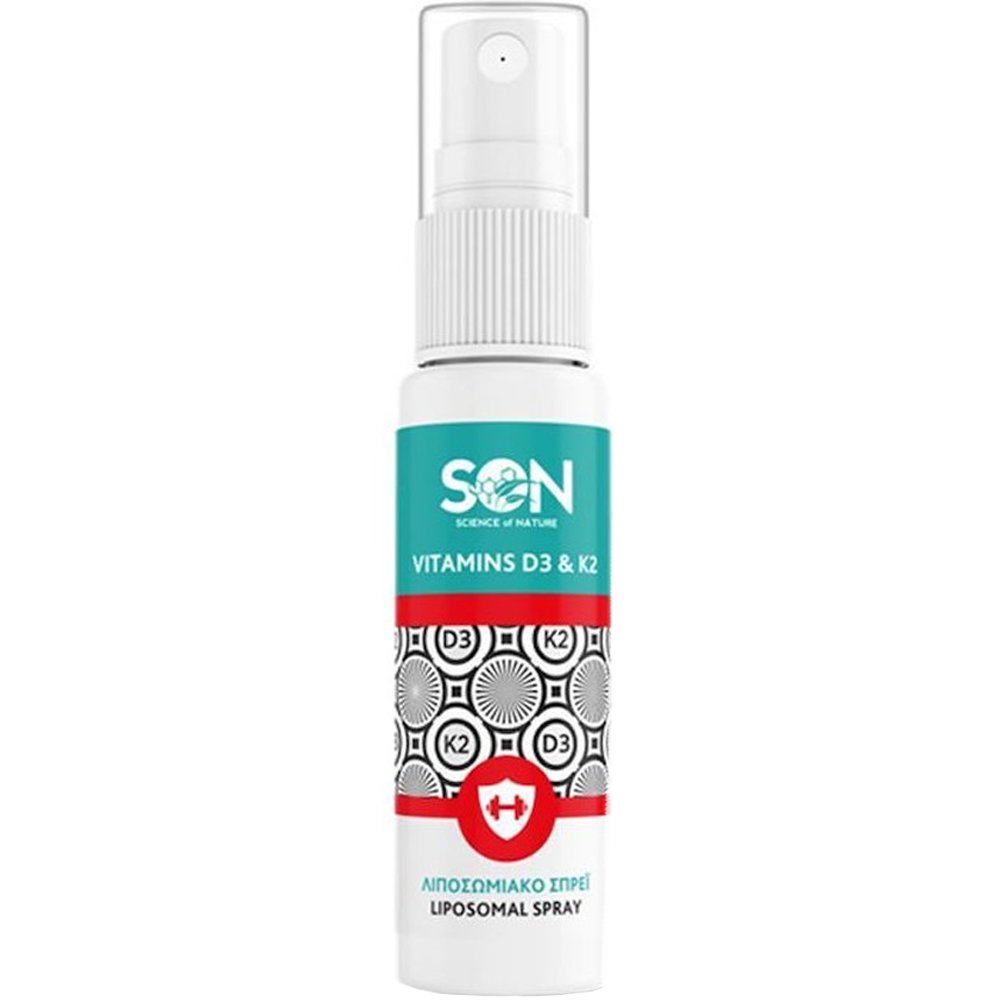 Son Son Vitamin D3 & K2 Liposomal Spray Συμπλήρωμα Διατροφής Βιταμίνης D3 & K2 Λιποσωμικής Μορφής για την Καλή Υγεία των Οστών, Ενίσχυση του Ανοσοποιητικού & Αιμοποιητικού Συστήματος σε Μορφή Spray με Γεύση Κεράσι & Βανίλια 30ml
