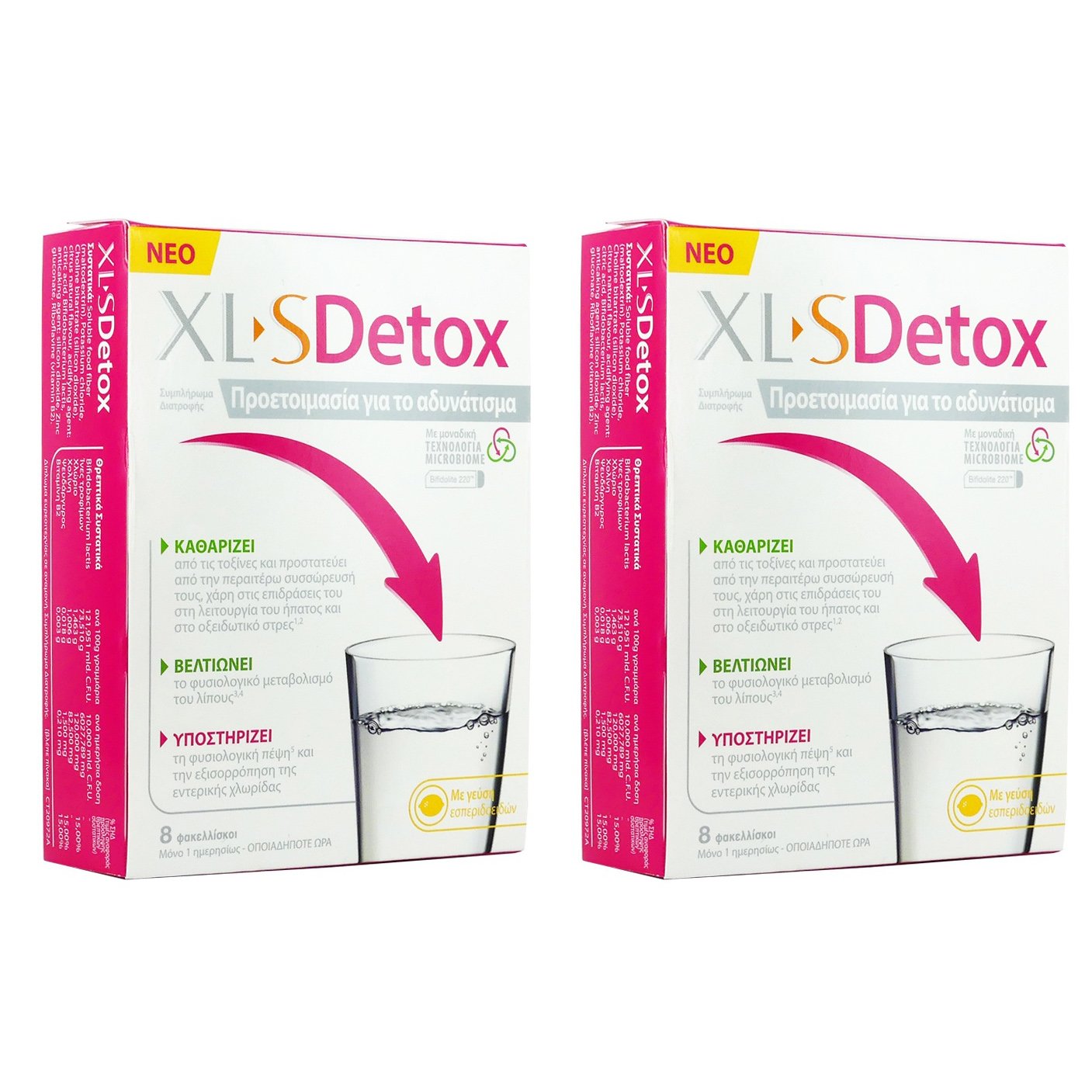 XLS Medical Πακέτο Προσφοράς Detox Συμπλήρωμα Διατροφής, Προετοιμασία για το Αδυνάτισμα 2×8 Sachets Promo -20 Ευρώ