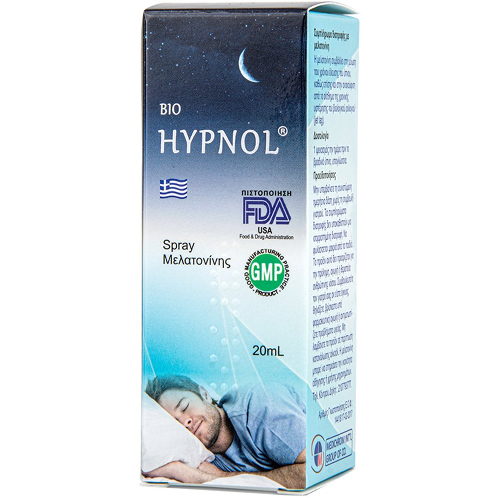 Medichrom Hypnol Melatonin Spray Συμπλήρωμα Διατροφής σε Μορφή Spray με Μελατονίνη, Bιταμίνες B & D για Βελτίωση του Ύπνου & Σωστή Λειτουργία του Νευρικού Συστήματος 20ml