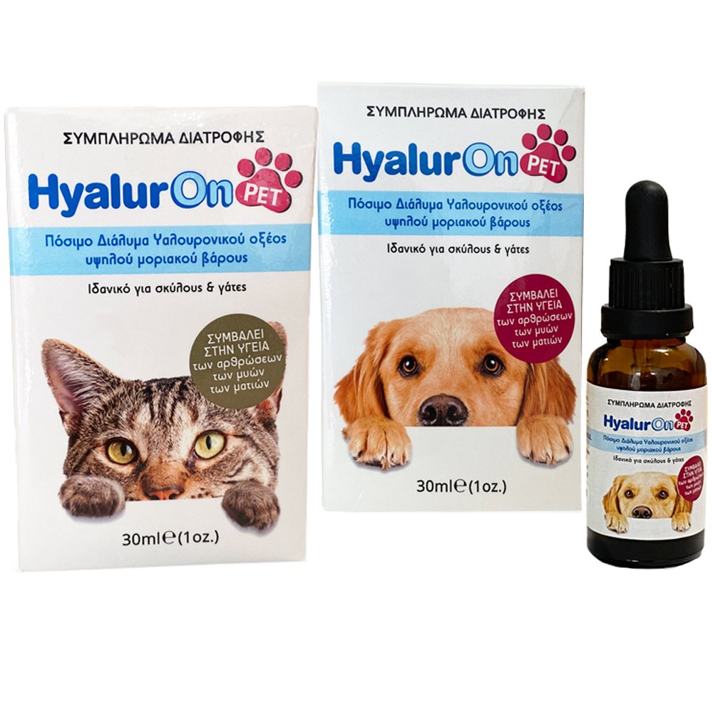 abcKinitron Abc Kinitron Hyaluron Pet Συμπλήρωμα Διατροφής Πόσιμου Υαλουρονικόυ Οξέος για Σκύλους & Γάτες για την Καλή Υγεία των Αρθρώσεων & Μυών που Χαρίζει Λαμπερό Τρίχωμα 30ml