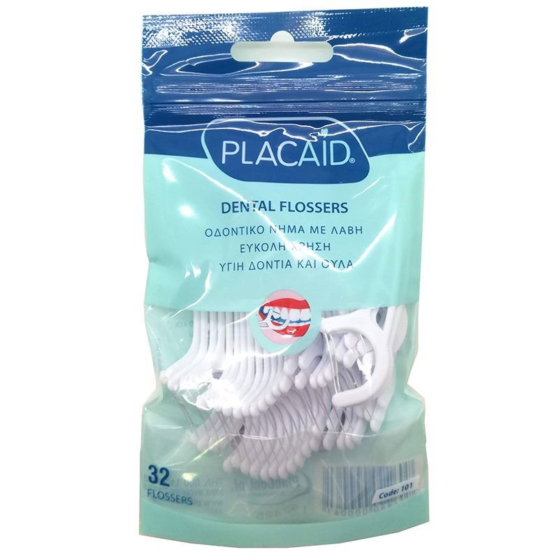 Placaid Dental Flossers 32 Flossers Οδοντικό Νήμα Με Λαβή