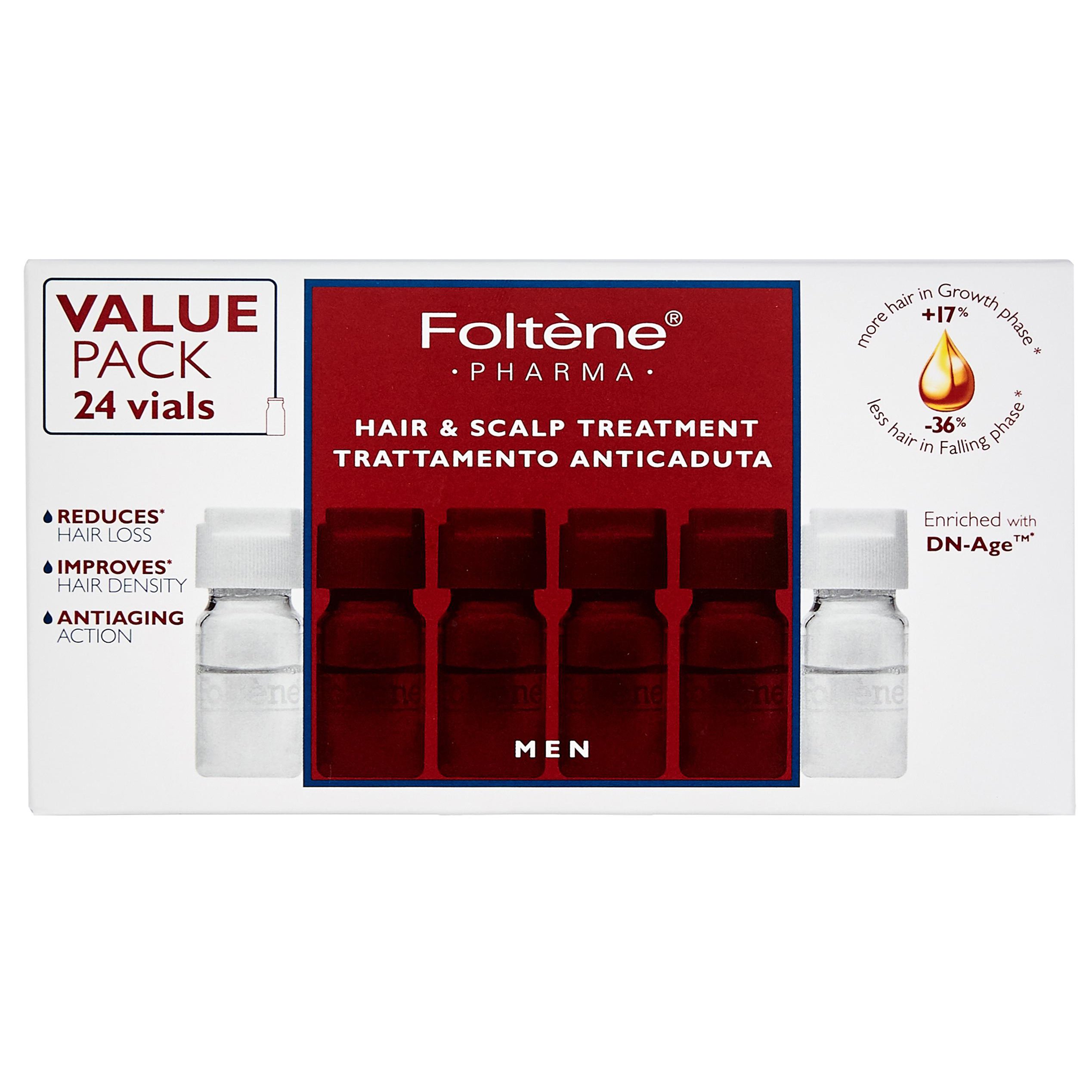 Foltene Pharma Πακέτο Προσφοράς Men Hair & Scalp Treatment 24Vialsx6ml & Δώρο Δυναμωτικό Σαμπουάν 200ml & Βούρτσα Detangling