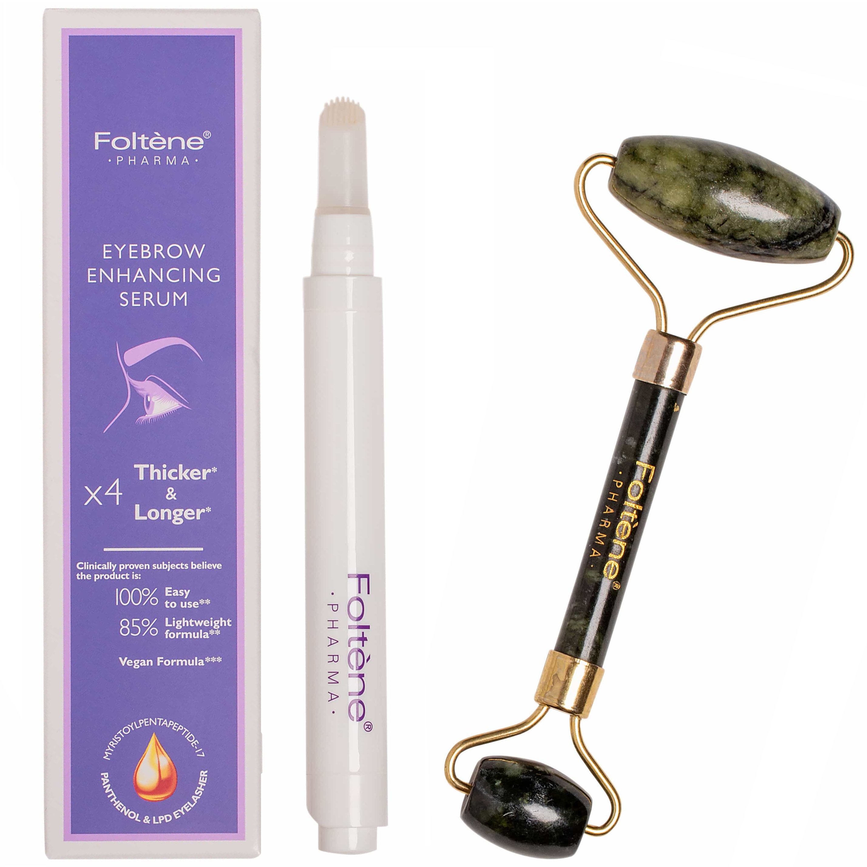 Foltene Pharma Promo Brow Mania Pack Eyebrow Enhancing Serum Ορός Ενίσχυσης Φρυδιών 4ml & Δώρο Face Roller 1 Τεμάχιο