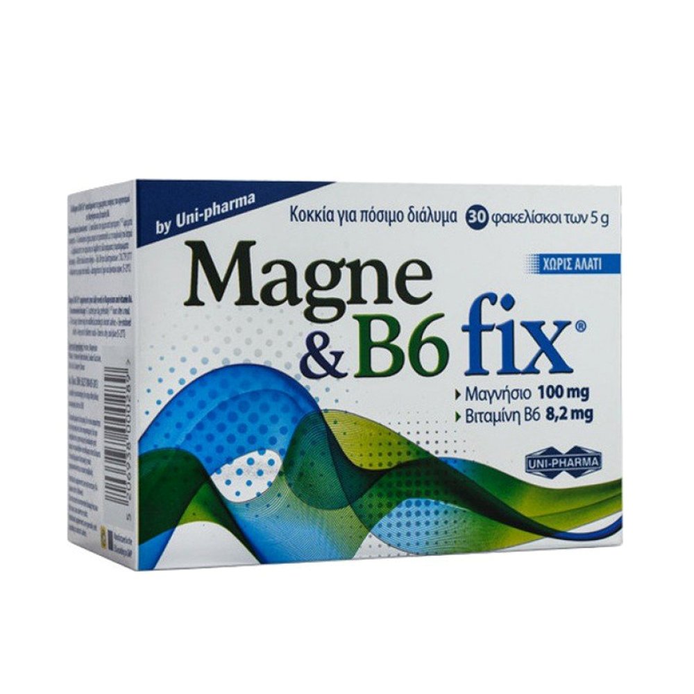 Uni-Pharma Magne & B6 Fix Μαγνήσιο και Βιταμίνη Β6 30Effer.Tabs