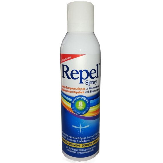 Uni-Pharma Repel Spray Άοσμο Ενυδατικό & Προστατευτικό με Εντομοαπωθητική Δράση & Υαλουρονικό 50ml