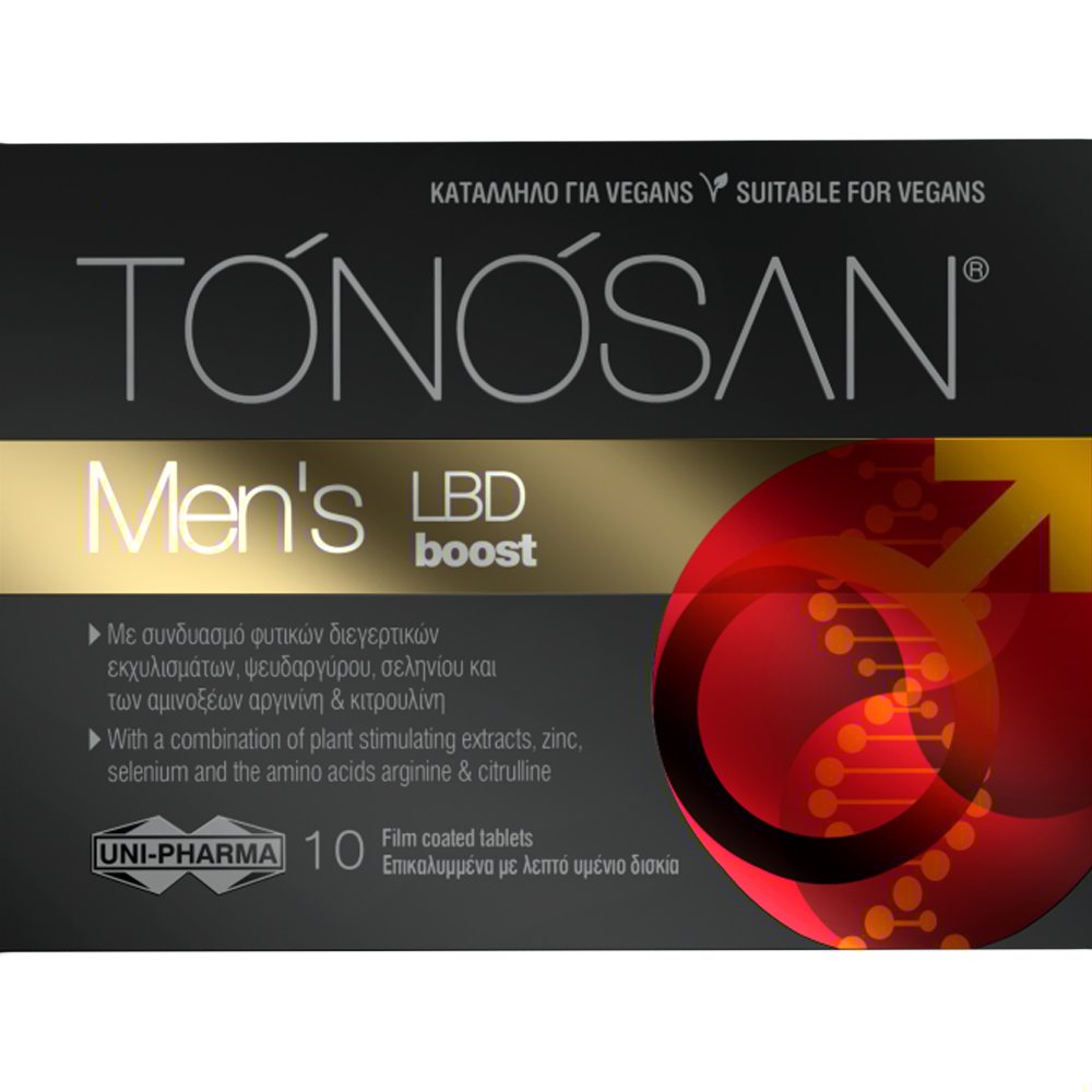 Tonosan Tonosan Men's LBD Boost Συμπλήρωμα Διατροφής Μετάλλων, Αμινοξέων & Εκχυλίσματος Βοτάνων για Ενίσχυση της Σεξουαλικής Διάθεσης & Λειτουργίας στους Άντρες 10tabs