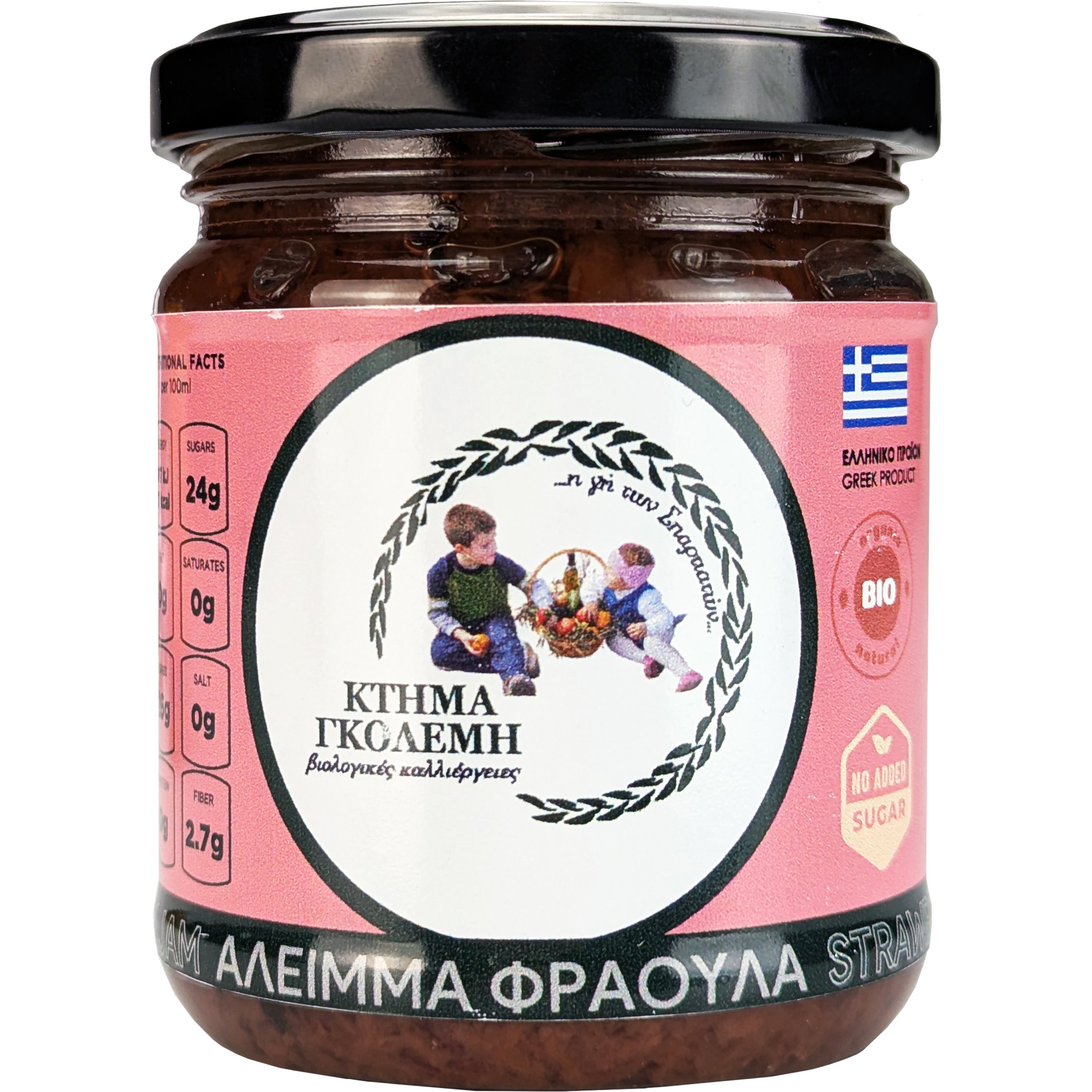 Κτήμα Γκολέμη Κτήμα Γκολέμη Strawberry Spread Βιολογικό Άλειμμα Φράουλα 240g