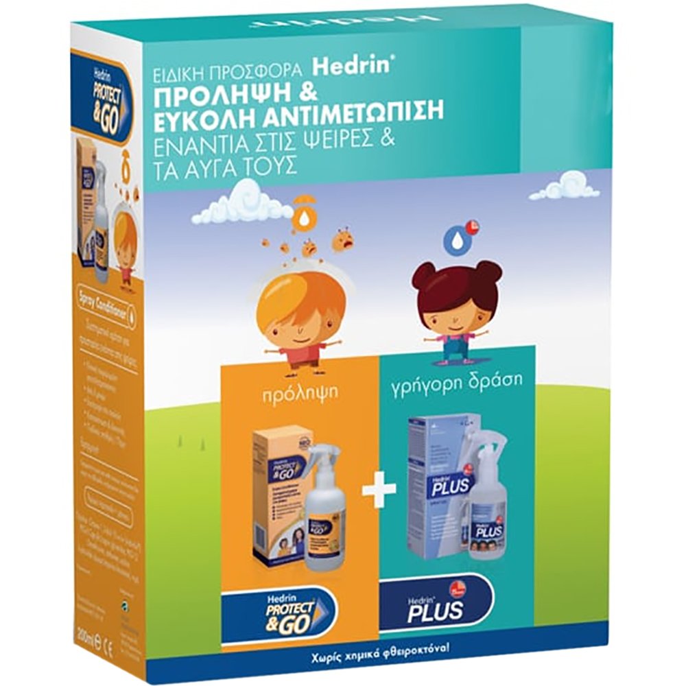 Hedrin Hedrin Πακέτο Προσφοράς Protect & Go Anti-Lice Spray Conditioner 200ml & Anti-Lice Spray Gel 100ml