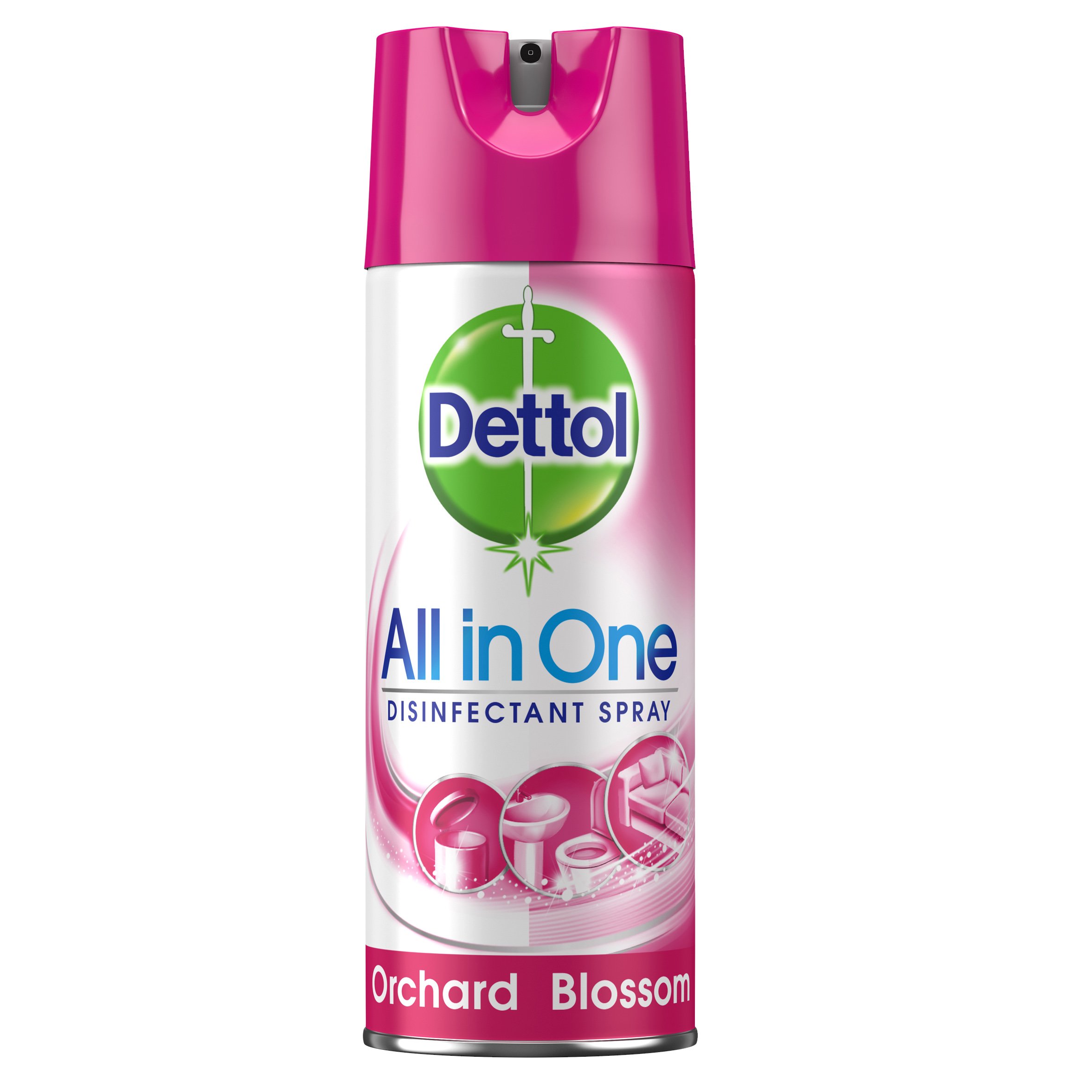 Dettol Spray Orchard Blossom Απολυμαντικό Αντιβακτηριδιακό Σπρέι για Σκληρές & Μαλακές Επιφάνειες 400ml