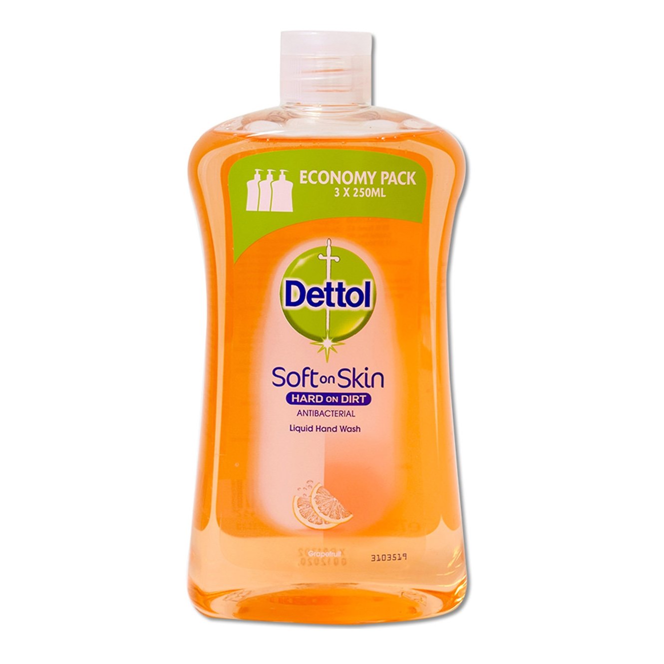 Dettol Liquid Soap Grapefruit Refill Ανταλλακτικό Αντιβακτηριδιακό Υγρό Κρεμοσάπουνο Χεριών με Γκρέιπφρουτ 750ml