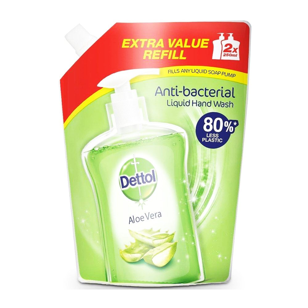 Dettol Soft on Skin Hard on Dirt Aloe Vera Refill Ανταλλακτικό Αντιβακτηριδιακό Υγρό Κρεμοσάπουνο 500ml