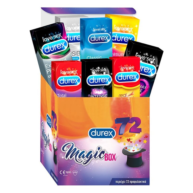 Durex Magic Box Συλλογή Προφυλακτικών 72 Τεμάχια